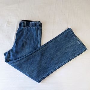 Soft Surroundings Elastic Waist Bootcut Jeans Loose Fit Size Large